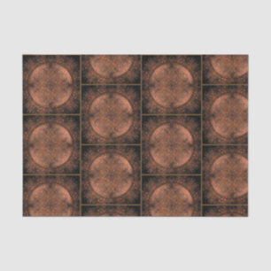 Seda Papel de tejido con brillo de cobre dorado
