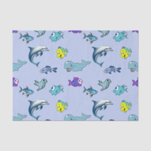 Seda Papel De Tejido Con Vida Colorida En El Océano