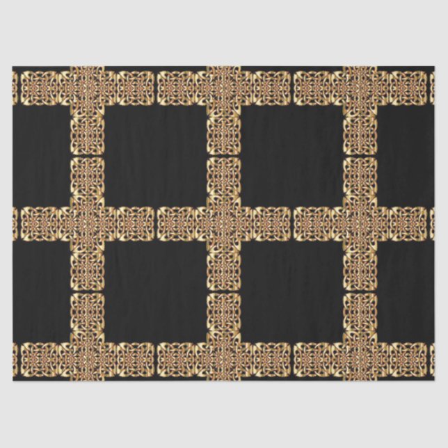 Seda papel de tejido cruzado celeste dorado (Anverso)