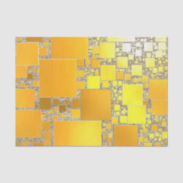 Seda Papel de tejido cuadrado amarillo y Naranja