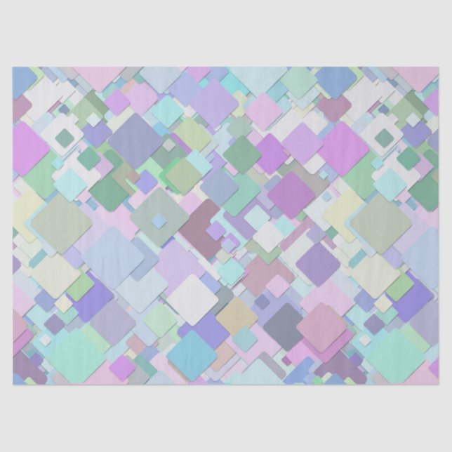 Seda papel de tejido cuadrado pastel (Anverso)