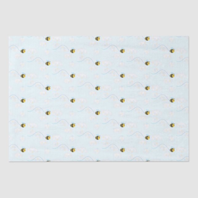 Seda Papel de tejido de abejas alegre (Anverso)