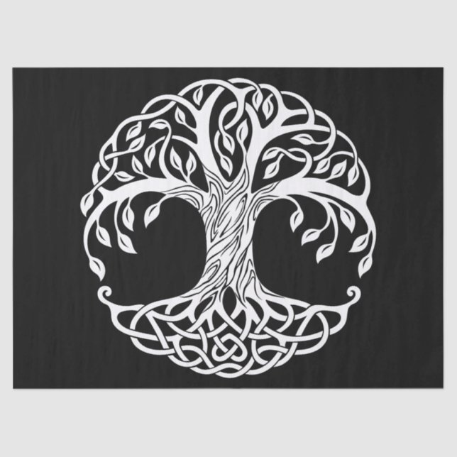 Seda papel de tejido de árbol celeste (Anverso)