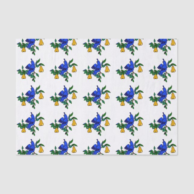 Seda Papel De Tejido De Árbol De Peras (Anverso)