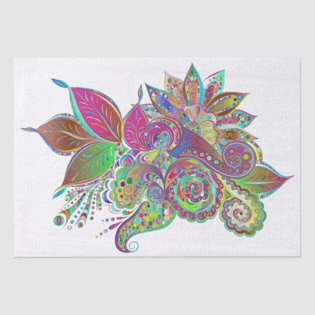 Seda papel de tejido de arcoiris (Anverso)