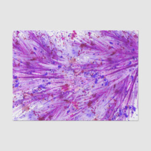 Seda Papel de tejido de arte acuático abstracto púrpura
