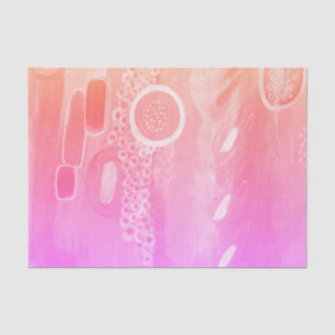 Seda Papel de tejido de arte rosa multicolor abstracto