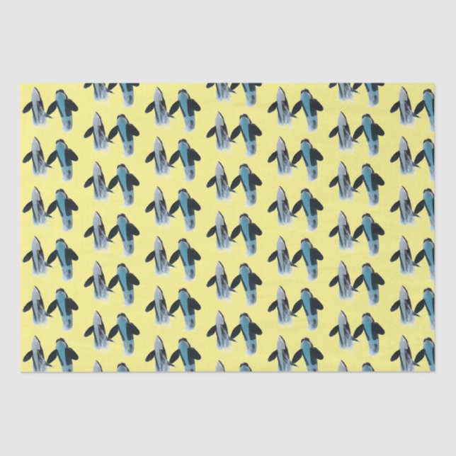 Seda Papel de tejido de ballena orca / asesino (Anverso)