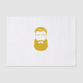 Seda Papel de tejido de barba amarilla