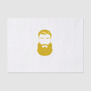 Seda Papel de tejido de barba amarilla