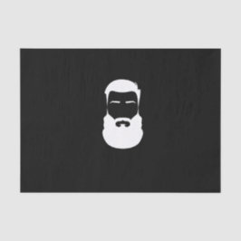 Seda Papel de tejido de barba blanca