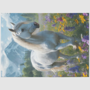 Seda Papel de tejido de caballo de Meadow