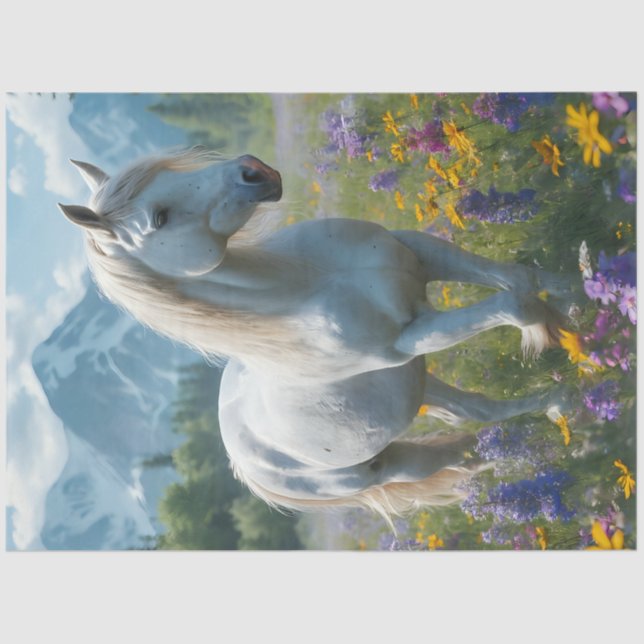 Seda Papel de tejido de caballo de Meadow (Anverso)