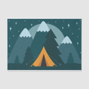 Seda papel de tejido de camping