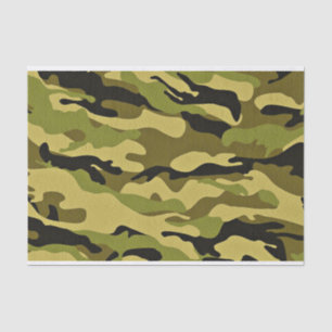 Seda papel de tejido de camuflaje