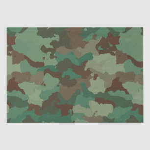 Seda papel de tejido de camuflaje militar
