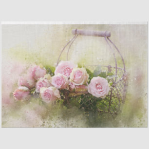 Seda Papel de tejido de cesta floral