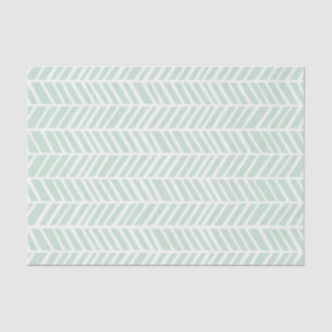 Seda Papel De Tejido De Chevron Verde Mint