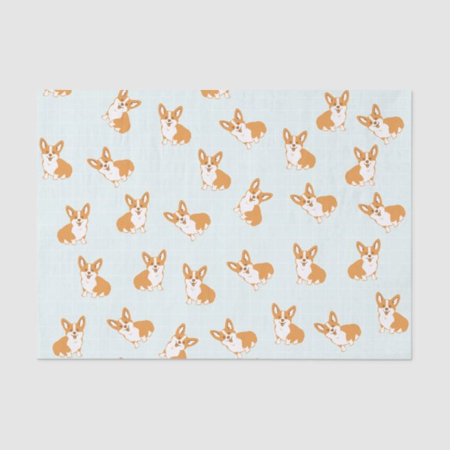 Seda Papel de tejido de corgi corto (Anverso)