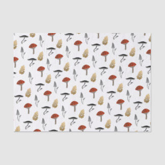 Seda Papel de tejido de cosecha de champiñones - Blanco