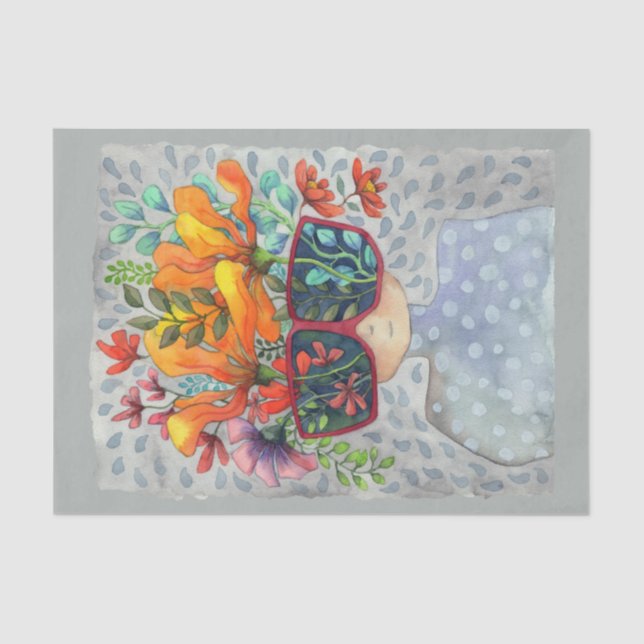 Seda Papel de Tejido de Creatividad de Gafas de Sol (Anverso)