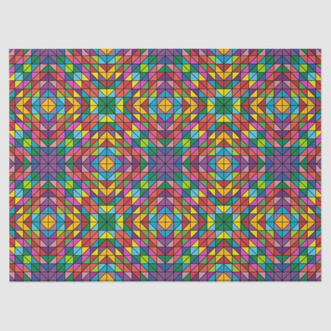 Seda papel de tejido de cuadrados modernos (Anverso)