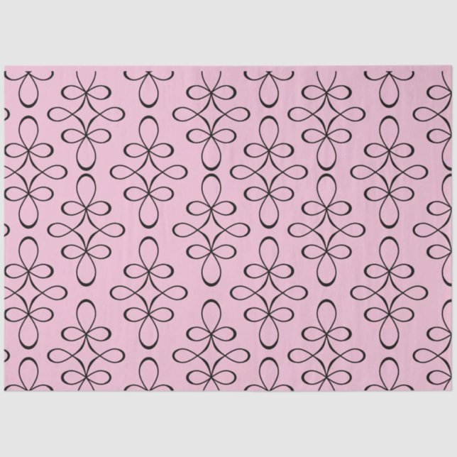 Seda Papel de Tejido de desacoplamiento de encaje negro (Anverso)