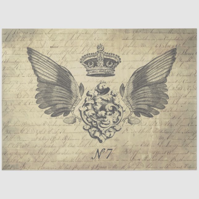 Seda papel de tejido de descomposición de alas (Anverso)