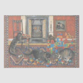 SEDA PAPEL DE TEJIDO DE DISEÑO CAT