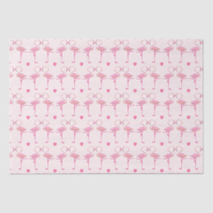 Seda Papel de tejido de flamencos rosados