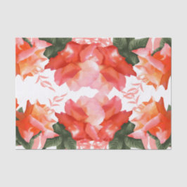 Seda Papel de tejido de flor de coral rosa Rosa floral