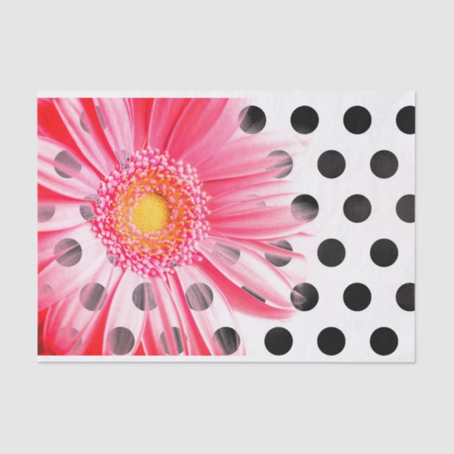 Seda Papel de tejido de flor rosa (Anverso)