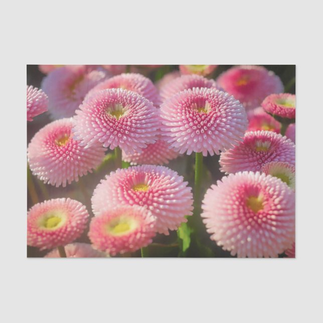 Seda Papel de tejido de flor rosa (Anverso)