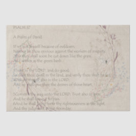 Seda Papel De Tejido De Flor Silvestre Psalm 37 Inspira