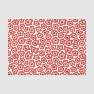 Seda Papel de tejido de flores
