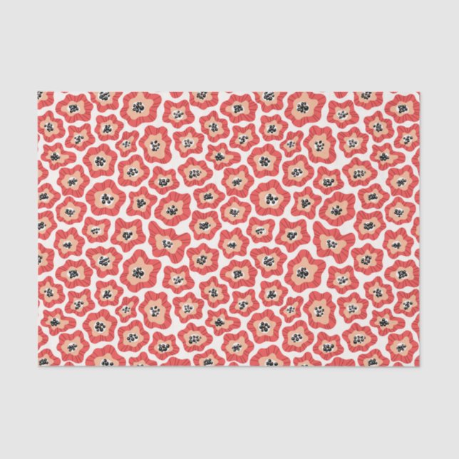 Seda Papel de tejido de flores (Anverso)