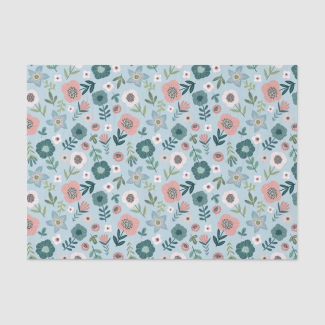 Seda Papel de tejido de flores (Anverso)