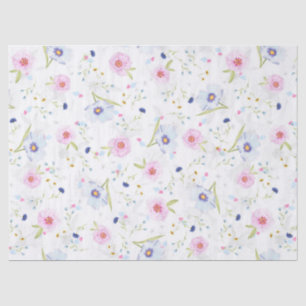 Seda papel de tejido de flores de primavera