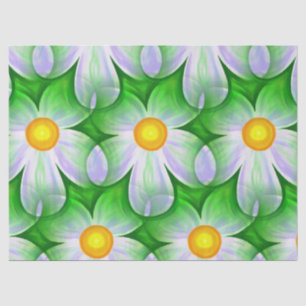 Seda papel de tejido de flores margaritas