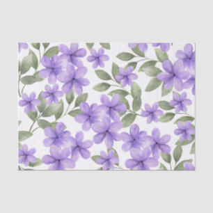 Seda papel de tejido de flores púrpura