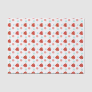 Seda Papel de tejido de flores rojas azul y rosa