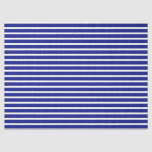 Seda Papel de tejido de franjas horizontales azules