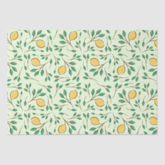 Seda Papel de tejido de frutas con mango de limón itali