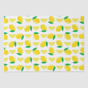 Seda Papel de tejido de frutas con patrón de limón cort
