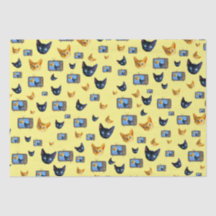 Papel de tejido de gatito dulce y beep