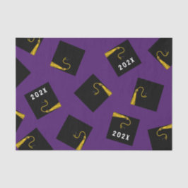 Seda Papel de tejido de graduación morado