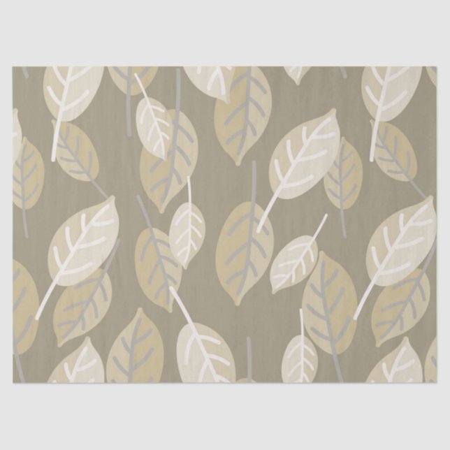 Seda papel de tejido de hojas de café (Anverso)