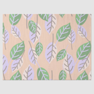 Seda papel de tejido de hojas pastel