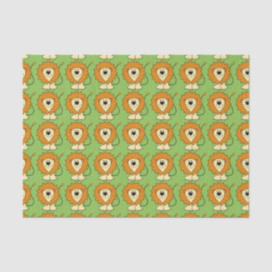 Seda Papel de tejido de Ilustracion de león