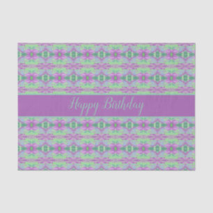 Seda Papel De Tejido De Impresión Purple Floral Con Ver
